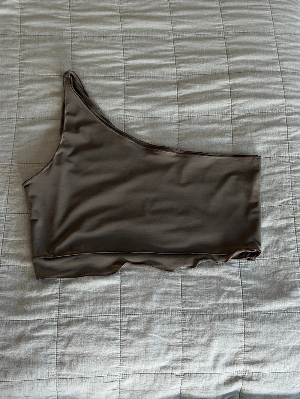 Alo One Shoulder MESH SHEER ILLUSION TANK M